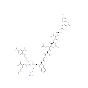 <b>MCA-AVLQSGFR-Lys(Dnp)-Lys-NH2 | 冠状病毒蛋白酶活性测定荧光底物</b>